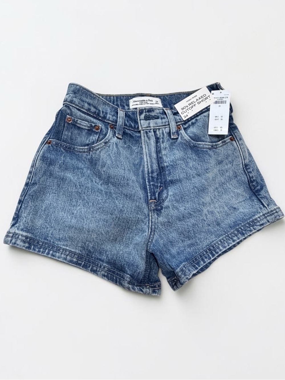 Abercrombie & Fitch 90s Relaxed Cutoff High-Rise Denim Shorts